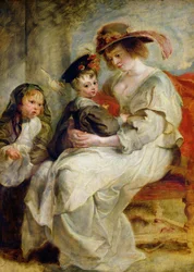 Helene Fourment with Two of Her Children, Claire-Jeanne and Francois, c.1636-37