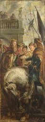 Kings Clothar and Dagobert dispute with a Herald from the Emperor Mauritius. Sketch for High Altarpiece, St Bavo, Ghent