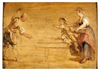 Kitchen Maid, Butcher and Boy around a Table