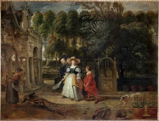 Peter Paul Rubens and His Second Wife Helene Fourment in the Garden
