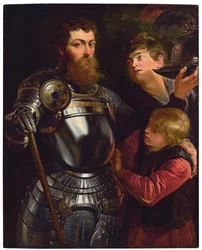 Portrait of a Commander, Three-Quarter Length, Being Dressed for Battle