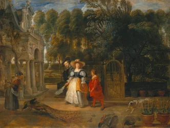 Rubens with his second wife in the garden