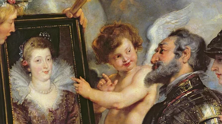 The Medici Cycle: Henri IV Receiving the Portrait of Marie de Medici (detail)