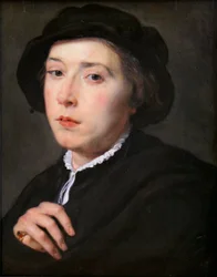 Young man with a black hat