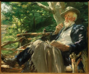 Portrait of the Poet Holger Drachmann in Skagen Forest