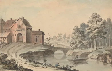 Figures in a Landscape by a River