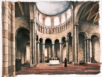 Interior of Battle Abbey Church, Sussex, in the 12th Century