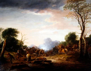 An Ambush in a Wooded Landscape