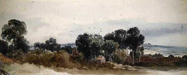 A Wooded Landscape with Cottages