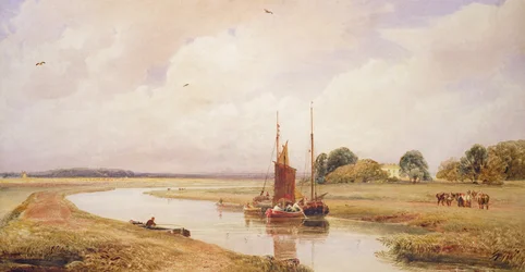 Langrick Ferry on the River Witham near Boston, Lincolnshire