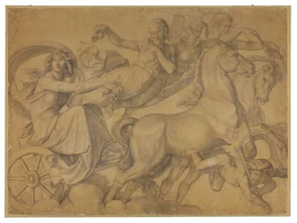 The Morning (The Chariot of Eos). Cartoon for the Ceiling Paintings of the Munich Glyptothek