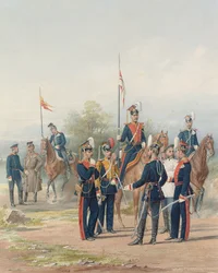 A Group of Officers and Soldiers from the Life Guard Lancer Regiments of His and Her Majesties