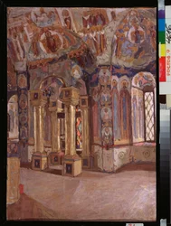 Interior of the Church of Saint John the Evangelist in Rostov (Russia). Work by Pyotr Ivanovich Petrovichev (1874-1947)