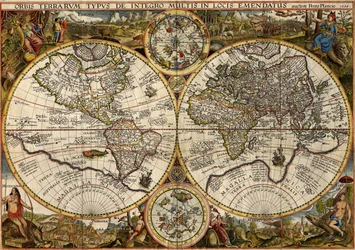 Orbis Terrarum Typus... (Double Hemispheric World Map)