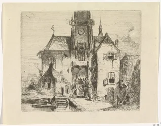Procession in the Doorway of a Church