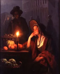 Market Stall at Night
