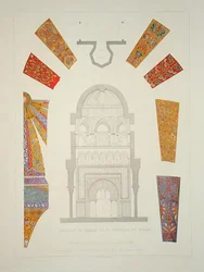 Details and facade of the chapel of Mirah, from 