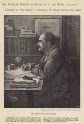 Portrait of Rudyard Kipling exhibited at the Royal Academy