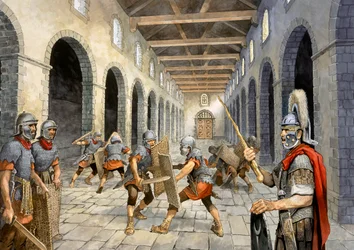 Roman Infantry Practising Combat