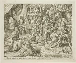 Judith Presented to Holofernes, plate five from The Story of Judith and Holofernes