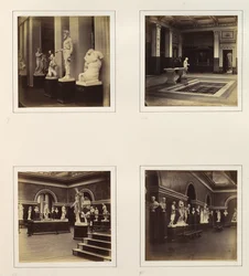 Greek Court with Farnese Torso of a Youth, View of a Classical Fountain and Pool