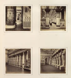 View Across the Egyptian Court, View through Egyptian Columns into Classical Sculpture