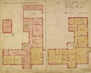 Plans for the Red House, Bexley Heath, 1859