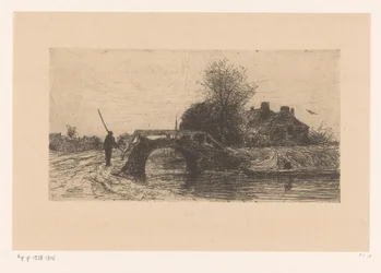 Landscape with River, Bridge, and Houses