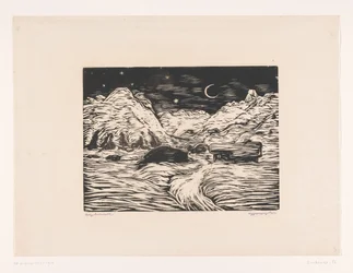 Mountainous Night Landscape