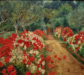 Garden Path with Phlox Bed