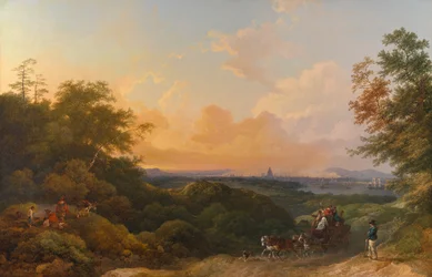The Evening Coach, London in the Distance