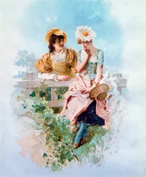 Confidence: Two Young Girls Whispering Secrets