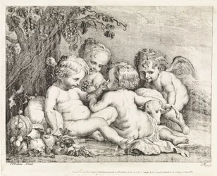 Christ, John the Baptist, and Two Putti