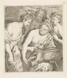 Meleager Gives the Head of the Calydonian Boar to Atalanta