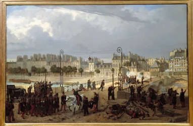 Emote scene at the bridge of the archeveche on June 23