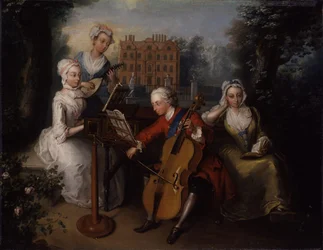 Group portrait of the children of King George II of England