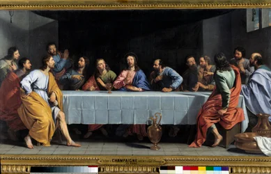 The Last Supper, called "The Little Last Supper". Dimensions 0.80 x 1.49 m. Paris, Louvre Museum