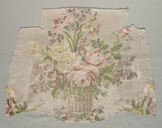 Silk Fragment, Part of Panel Called Le Panier Fleuri