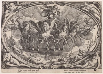 Apollo (Sol) with the Sun Chariot (The Four Seasons with the Sun, Title Page)