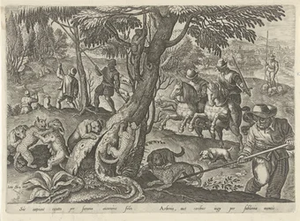 Wild Cat Hunt (series title: Hunting Scenes)