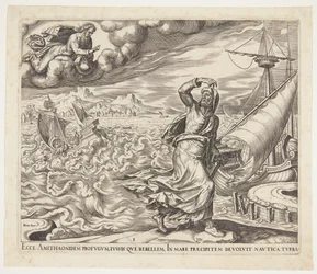 Jonah fleeing the presence of the Lord