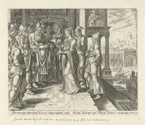Judith admonishes the rulers of Bethulia. The story of Judith and Holofernes (series title)