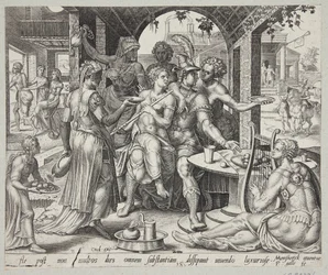 The Prodigal Son Squandering His Inheritance on Harlots