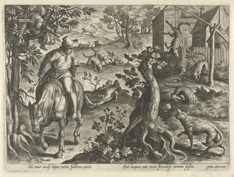 Wolf Hunt with Traps (series title: Hunting Scenes)