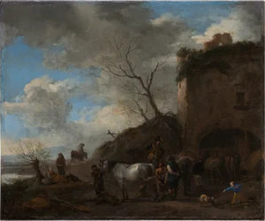 Riders at a Blacksmith