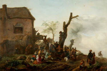 Merry Company Before an Inn