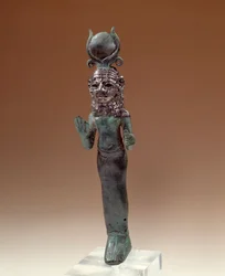 Oriental Antiquities: Phenician Goddess. Statuette of Bronze and Silver. 700-600 BC. Paris, Louvre Museum