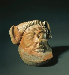 Terracotta Mask Representing a Fauna