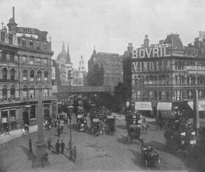 Ludgate Circus and Ludgate Hill, City of London, c1910-1911
