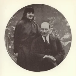 Mustafa Kemal Ataturk, President of Turkey, and his wife, Latife Usakligil